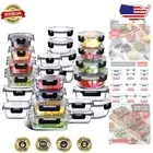 Versatile 24-Pack Glass Food Storage Containers – Oven, Microwave & Freezer Safe