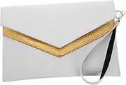 [GALPADA] Stylish Minimalist Envelope Clutch Purse with Retro Pattern Versatile Handheld Bag for Women Reliable PU Evening Purse for Parties and Casual Outings