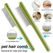 Detangling Pet Comb Dogs Cats Flea Comb w/ Stainless Steel Teeth Deworming Brush