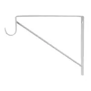 White Heavy-Duty Shelf Bracket and Rod Support