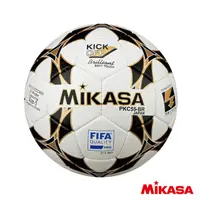 在飛比找PChome24h購物優惠-MIKASA HGS高階合成皮足球 #5 白黑金 FIFA 