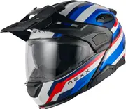 Nexx X.Lifecountry Westbound, flip up helmet , color: Black/White/Blue/Red , size: 3XL