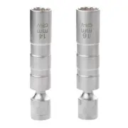 2pcs 14mm 16mm Magnet Spark Plug Removal Tool Wrench Sleeve 3/8inch4810