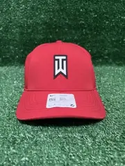 Nike TW Tiger Woods Collections Legacy 91 Golf Cap Size S/M Red White Hat