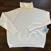 CeCe NEW Women’s Ivory Long Sleeve Turtleneck Sweater Large NWT C4