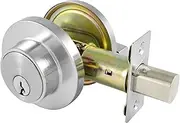 Gainsborough TradePro Cass Round Double Cylinder Deadbolt Lock, Satin Chrome