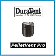 DURAVENT PELLETVENT PRO 3" Diameter Harman Black Appliance Adapter #3PVP-ADHB