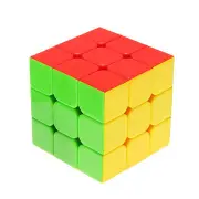 3Pcs Classic Magic Cube Toys 3x3x3 PVC Sticker Block Puzzle Speed Cube Sugar Color