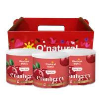 在飛比找樂天市場購物網優惠-歐納丘 純天然整顆蔓越莓乾(3罐/盒)伴手禮盒組– O'na