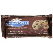 Ghirardelli 60% Cacao Bittersweet Chocolate Baking Chip - 12 Packs/Case, 10oz