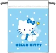 [マリモクラフト] Marimo Craft BLKT-036 Gusseted Drawstring Bear Mizuiro Hello Kitty W 7.1 x H 9.1 x D 2.2 inches (180 x 230 x 55 mm)