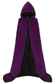 Cloak Hooded Velvet & Satin Cape Renaissance Clothing Medieval Costume