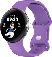 WIVASS Adjustable Silicone Sports Straps Smart Watch Bands Compatible with Google Pixel Watch Band (Purple), Silicone