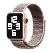 For Apple Watch SE,44-mm Case,Nylon Watch Band,Fastener,Pink