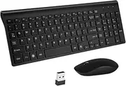 TEHAUX Modern Wireless Keyboard Mouse Set 2.4ghz Mini 800/1200/1600 Dpi Tangle