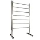 Radiant Heated Floor Standing Towel Ladder 600mm x 1100mm 7 Bar Rail Mirror Poli