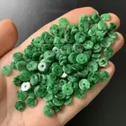 10pcs Real Grade A Natural Green Jade Jadeite 7.5mm Circle Peace Beads For Diy