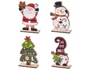 Christmas Desktop Decoration --Santa-Claus Christmas Decorations Christmas Wooden Ornaments 4 Style