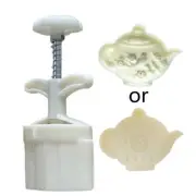 75g Mooncake Stamp Plum Teapot Shape Mooncake Mold DIY Hand Press Moulds