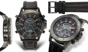 NEW Swiss Master Men's Ana-Digi Diver Multi Function Orange Accented Sport Watch