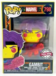 Gambit Black Light SE 798 X-MEN Funko Pop Vinyl New in Mint Box + Protector