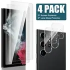 2 Pack For Samsung Galaxy S22 Ultra Tempered Glass Screen Phone+Camera Protector
