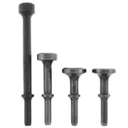 4Pc Air Hammer Head Air Chisel Hard Steel Solid Impact Hammer Head Support Pneumatic Tool for Knocki Black gray