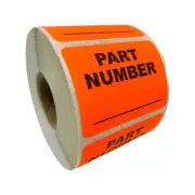 1000 Part Number By QC Red Inventory Control Warehouse Stickers 1.5"x 2" 1 Roll