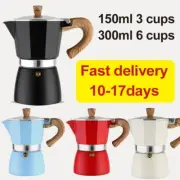Moka Pot Stove Top Italian Coffee Maker 3/6 cups Percolator Mocha Pot Coffee Pot