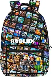 [MAJEQZGY] Roblox 3D Printed Children's School Backpack for Boys and Girls, 16 Inch Large Capacity Travel Backpacks Book Bags Kids School Bag