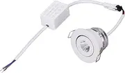 ANKROYU LED Recessed Downlight, Mini Adjustable Angle Ceiling Light, White Aluminum Housing, 85-265V, Warm White 3000K, Small LED Recessed Light for Home & Office Lighting