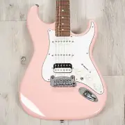 G&L USA Legacy HSS Guitar, Caribbean Rosewood Fretboard, Shell Pink