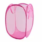 Folding Dirty Laundry Sorting Basket Washing Frame Bathroom Cloth Mesh Storage B