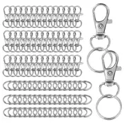 100PCS Gold Keychains with Key Rings: Key Chain Clip Swivel Clasps Lanyard Sn...