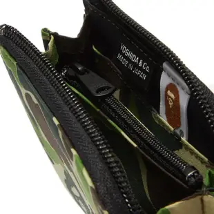 A BATHING APE X PORTER ABC CAMO MINI WALLET L型 零錢包 短夾 (綠迷彩)