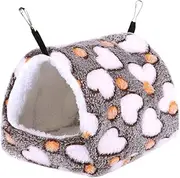 BELLIFFY Hanging Winter for Tiny Pets Wall Mount Hamster Bed with Hook Design Soft Cotton Safe and Comfortable Thermal House for Hamsters