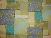 New FLORAL patch GREEN purple BLUE FLOWERS girls VALANCE 42" x 14"