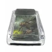 Wizard Witches & Warlocks D8 Glass Square Ashtray 4" x 3" Smoking Cigarette Bar