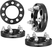 VEVOR Wheel Spacers, 1" 5"x4.5" Wheel Adapters, 5 Lug Forged Spacer, 82.5 mm Bore Hubcentric 1/2"-20 Studs Spacers, Fit for 1984-2013 Jeep and Ford, 4 PCS Black