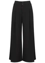 High Breakaway Wide-leg Stretch-jersey Trousers - Black - 48 (UK16 / XL) 48 (UK16 / XL)