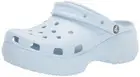 Crocs Women's Classic Platform Clogs, Platform Shoes, Mineral Blue, 4 Women 4