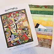 Hummingbirds Critter Pattern Works Applique Quilt Debora Konchinsky with Fabric
