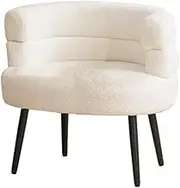 CVBFDB Lamb's Wool Lazy Person Sofa Chair Home Dining Chair Balcony Backrest Chair Sub Dresser Makeup Bench