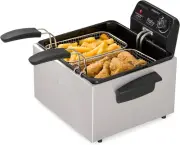 05466 Stainless Steel Dual Basket Pro Fry Immersion Element Deep Fryer