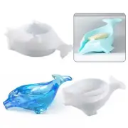 Three-dimensional Dolphin Drain Soap Box Ornament Storage Silicone Mold DIY Crys