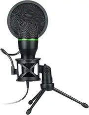 Streaming USB Microphone,Microphone for Computer | Smart Noise-Canceling Electronic Accessory for Voice Call Remote Video Conferencing Game Voice Recording