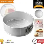9-Inch Round Aluminum Springform Pan for Cheesecakes & Pizza - Easy Release