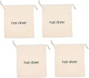 [VICASKY] Embroidered Canvas Hair Dryer Bag Drawstring Storage Travel Outdoor Multi-purpose Soft Fabric