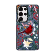 Galaxy S25 Ultra Impact Magnetic Case Cardinal at Christmas