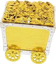 Kisangel Mineral Cart Treasure Chest Supplies Party Favor Treasure Chest for Pirate Chest for Digging Plastic Yellow